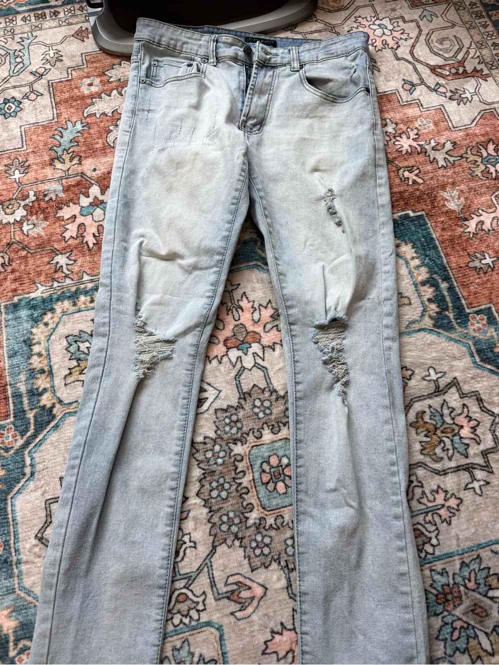 Aeropostale Light Blue Women's Distressed Skinny Jeans